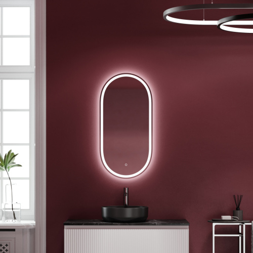 Зеркало с подсветкой Sancos Oval OV45F 50х90 подвесное - фото 2